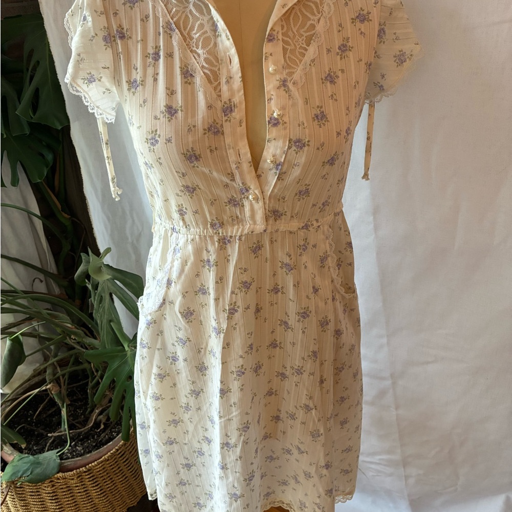 Floral Button-Down Vintage Dress
